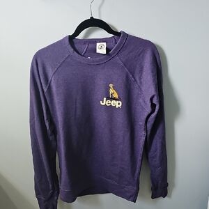 Jeep Purple Sweatshirt Dog, Built For Adventure Small New!